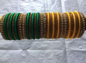 Threaded Bangle Set