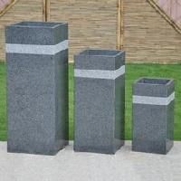 granite flower pots