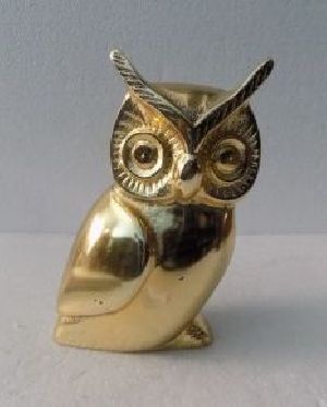 Gold Owl Statue