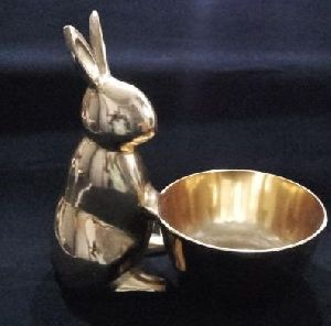 Brass Rabbit Bowl