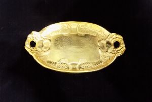 Brass Oval Tray with Handle