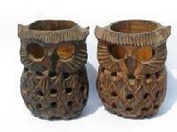 carved candle holders