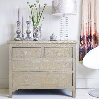 White Metal Drawer Chest