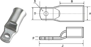 Narrow Palm Cable Lugs