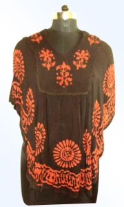 Rayon Crepe Batik Poncho