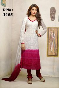 White Nazneen Churidar Suits