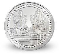 silver lakshmi coin