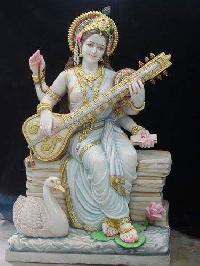 Saraswati Mata Marble Idol