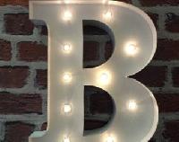 Button LED Letter with Metal Front