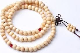 white Sandal wood mala