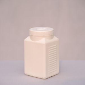 480 ml HDPE Ribbed Square Jars