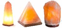 Rock Salt Pyramid Lamp