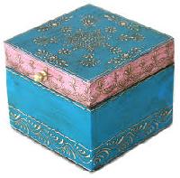 Painted Wooden Jewelry Box