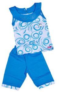 Girls Blue Top & Capri Set