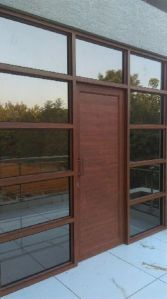 aluminium wood effect door