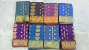 Embossed silk sarees