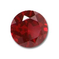 Red Chatam Gems Cut Stone