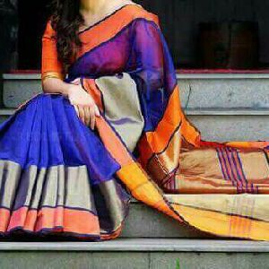 Maheshwari Broad Zari Border Sarees