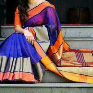 Zari Border Saree