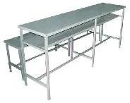 Stainless Steel and Iron School Benches