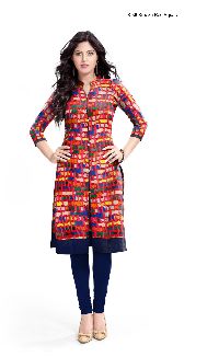 K-36 Breeze Red Square Kurti