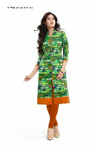 K-38 Breeze Green Square Kurti