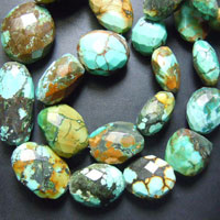 Turquoise Faceted Oval Beads