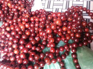 red sandal beads