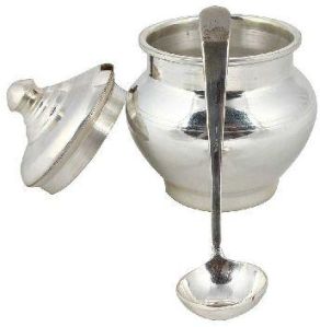 SILVER GHEE POT