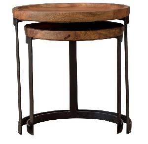 Mango Wood and Iron Scoop Nest Tables (RHP-NEST-002)