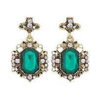 Ethnic Emerald Earrings