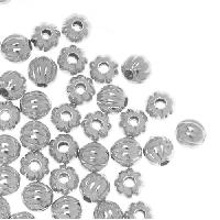 silver plated metal beads