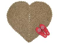 Heart Shaped Jute Rug