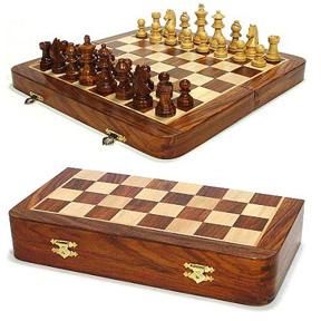 Wooden Folding Chess Set