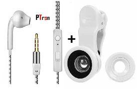 Universal Clip Lens & Ptron HBE7 Earphones