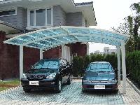 Polycarbonate car shed