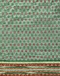 Green Bordered Printed Handloom