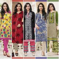 Readymade PURE 1OO% Cotton Salwar Kameez & Dupatta SUIT - All Sizes Av