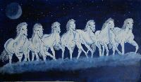 paintings seven horses