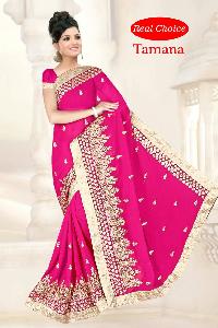 fancy embroidered saree