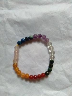 7 Chakra Stone Colour Bead Bracelet