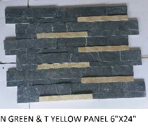6X24 N Green And T Yellow Wall Cladding Panel