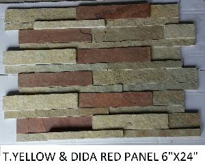 6X24 T Yellow And Dida Red Wall Cladding Panel