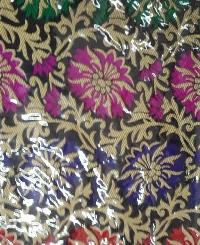Flower Printed Banarasi Meena Jacquard Fabric