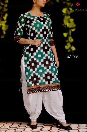 Ikkat Kurti & Butterfly Pant