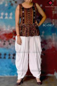 Peplum Top & Khadi Butterfly Pant