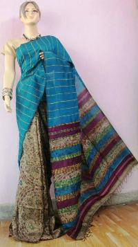 A023 Blue Cotton Sarees