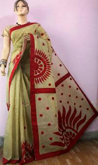 A024 Red Cream Sarees