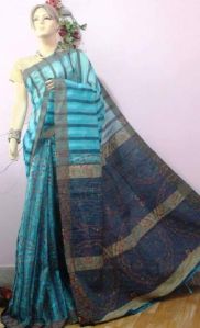 A026 Sky Blue Cotton Sarees