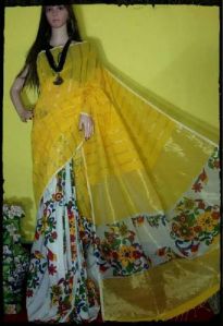 A030 Yellow Silk Sarees